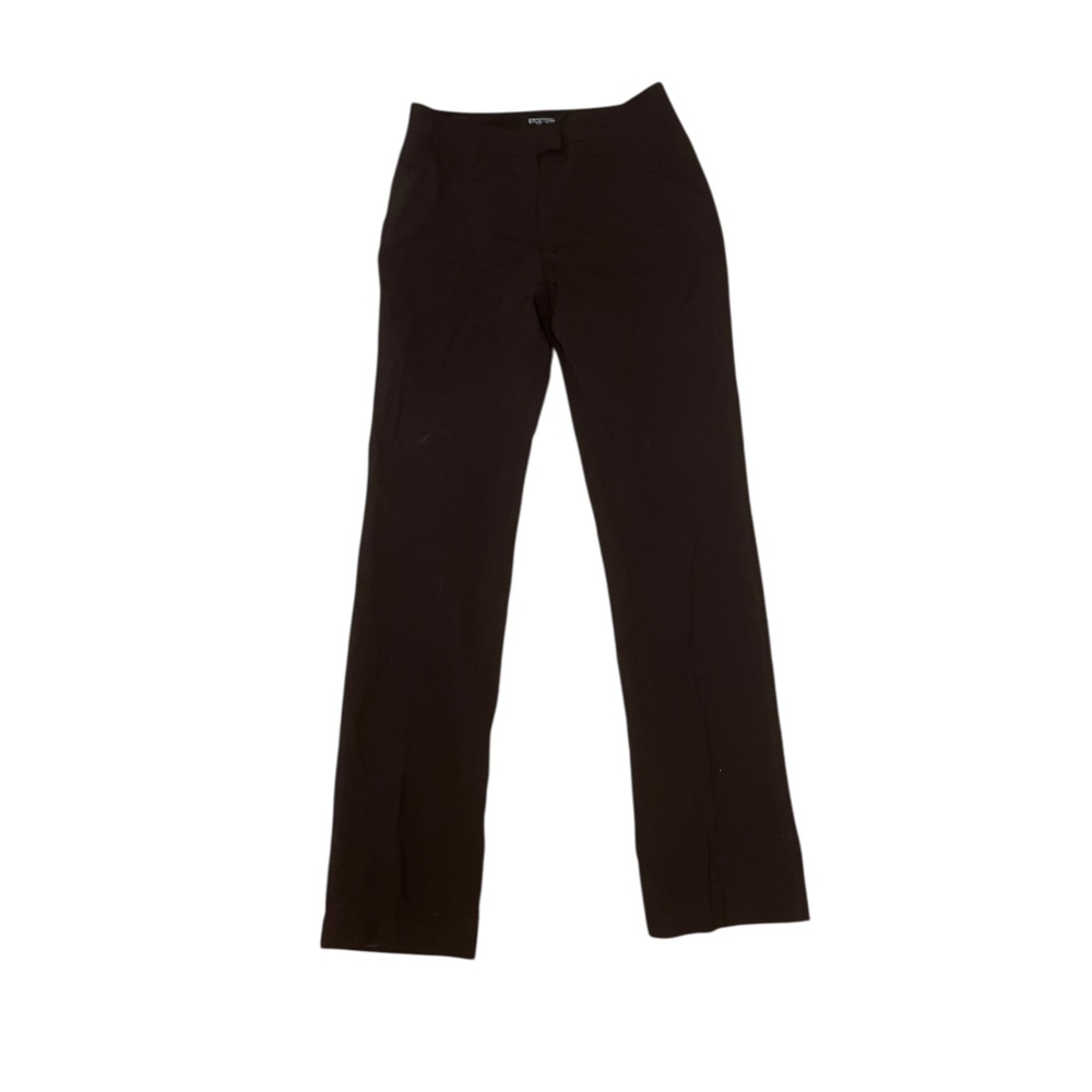 Vintage Y2K Etcetera High Rise Tailored Straight Leg Dress Pants Dark Brown 4